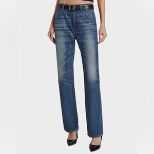 Nili Lotan Dark Blue Straight Welder Jeans